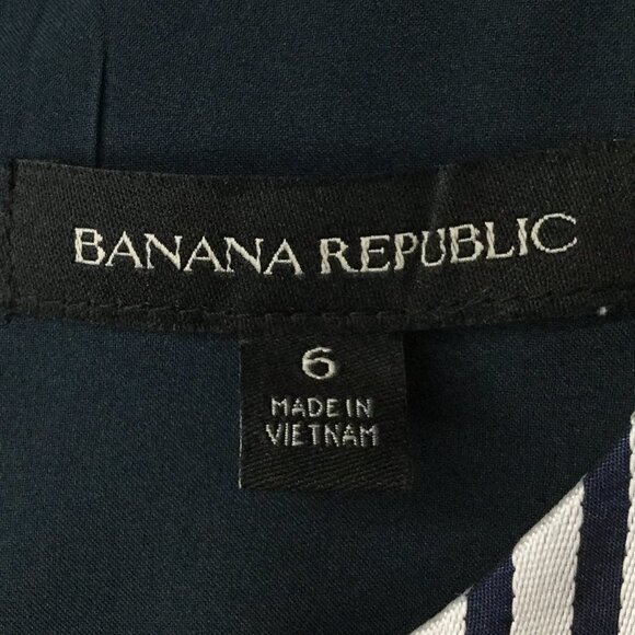 Banana Republic Navy Stripe Double Bow Shift Dress - Picture 4 of 10